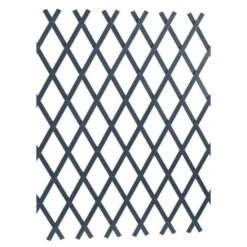 LAMS Treillage PVC Strié - 2 X 1 M - Gris