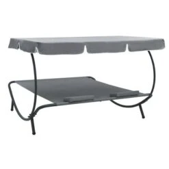 Produits populaires -Mobilier De Jardin Soldes lit de jardin 2 places polyester gris et metal noir 3666722552516 400667