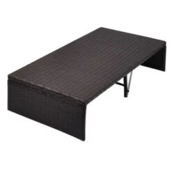 Lit De Jardin à Baldaquin Résine Tressée Marron Uvo -Mobilier De Jardin Soldes lit de jardin a baldaquin resine tressee marron uvo 3666722560306 384075