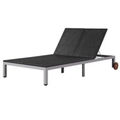 Produits populaires 3 Lit De Jardin à Roues Résine Noire Et Pieds Métal Gris Nubi