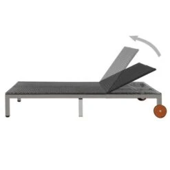 Produits populaires -Mobilier De Jardin Soldes lit de jardin a roues resine noire et pieds metal gris nubi 3666722614610 387059