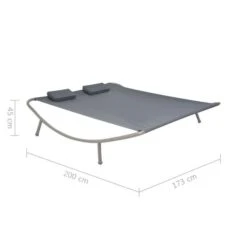 Lit De Jardin Anthracite 200x173 Cm Acier 11 Lit De Jardin Anthracite 200x173 Cm Acier -Mobilier De Jardin Soldes lit de jardin anthracite 200x173 cm acier 8718475621935 978462