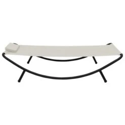 Lit De Jardin Crème 200x90 Cm Acier 2 -Mobilier De Jardin Soldes lit de jardin creme 200x90 cm acier 3666722528269 554119