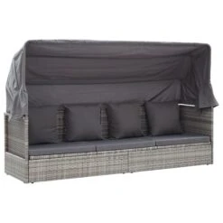 Lit De Jardin Et Toit Gris Mélangé Résine Tressée 15 Lit De Jardin Et Toit Gris Mélangé Résine Tressée -Mobilier De Jardin Soldes lit de jardin et toit gris melange resine tressee 3666722323727 981891