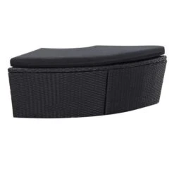 Lit De Jardin Modulable à Auvent Résine Et Tissu Noir Velass -Mobilier De Jardin Soldes lit de jardin modulable a auvent resine et tissu noir 8719883868196 400438