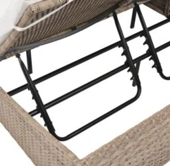 Lit De Jardin Résine Tressée Beige Et Polyester Blanc Imia -Mobilier De Jardin Soldes lit de jardin resine tressee beige et polyester blanc imia 3666722558273 386105