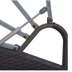 Lit De Jardin Rond Avec Auvent Résine Tressée Marron Miaden -Mobilier De Jardin Soldes lit de jardin rond avec auvent resine tressee marron miaden 8718475880479 384470