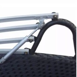 Lit De Jardin Rond Avec Auvent Résine Tressée Noire Miaden -Mobilier De Jardin Soldes lit de jardin rond avec auvent resine tressee noire miaden 3666722922708 384473