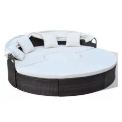 Produits populaires -Mobilier De Jardin Soldes lit de jardin rond avec toit resine tressee marron velass 8718475502500 384410