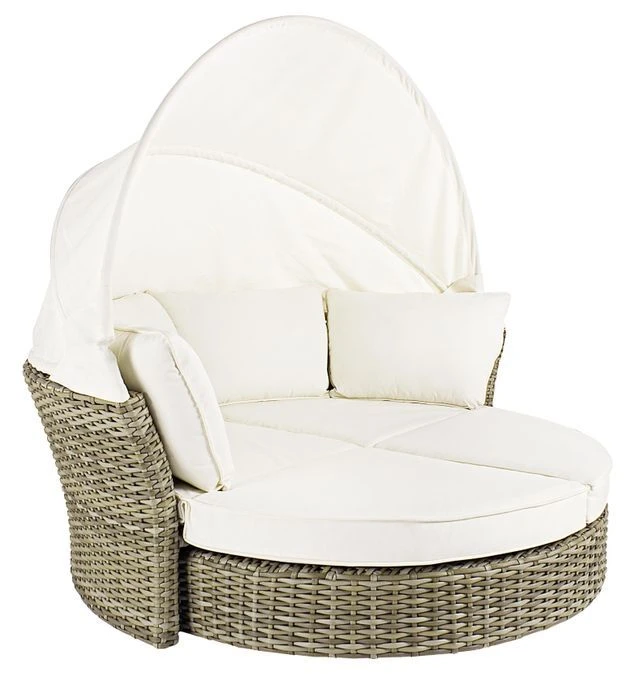 Lit De Jardin Rotatif En Aluminium Tresse En Fibre Blanc Laurie 1 Lit De Jardin Rotatif En Aluminium Tresse En Fibre Blanc Laurie