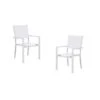 Lot De 2 Fauteuils A Manger De Jardin - Aluminium - 54 X 57 X 88 Cm
