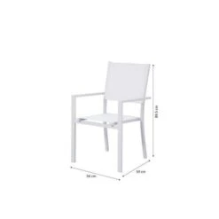 Lot De 2 Fauteuils A Manger De Jardin - Aluminium - 54 X 57 X 88 Cm -Mobilier De Jardin Soldes lot de 2 fauteuils a manger de jardin aluminium 54 x 57 x 88 cm 3619999329695 1327434