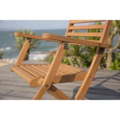 Lot De 2 Fauteuils Pliantes De Jardin En Eucalyptus FSC - 57,5x56x90cm -Mobilier De Jardin Soldes lot de 2 fauteuils pliantes de jardin en eucalyptus fsc 57 5x56x90cm 3612401826102 659065
