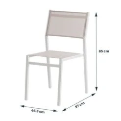 Lot De 4 Chaises Alu Textilene -Mobilier De Jardin Soldes lot de 4 chaises alu textilene 2008248697530 659052