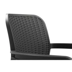 Lots De 6 Fauteuils Monoblocs Coloris Graphite - Empilables En Résine De Synthese - Imitation Rotin Tressé - ALLIBERT BY KETER - BEL -Mobilier De Jardin Soldes lots de 6 fauteuils monoblocs coloris graphite empilables en resine de synthese imitation rotin tresse allibert by keter bel 8711245151786 728758