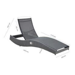 LOUNGITUDE Transat De Jardin En Résine Et Textilene -Mobilier De Jardin Soldes loungitude transat de jardin en resine et textilene 3700538218126 516512