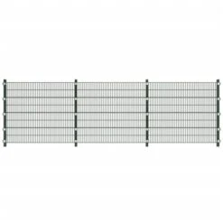 Panneau De Clôture Avec Poteaux 6 X 1,6 M Vert