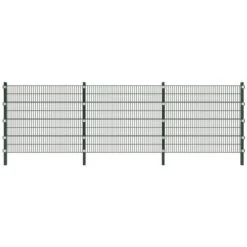 Panneau De Clôture Avec Poteaux 6 X 1,6 M Vert -Mobilier De Jardin Soldes panneau de cloture avec poteaux 6 x 1 6 m vert 8718475911647 1269594