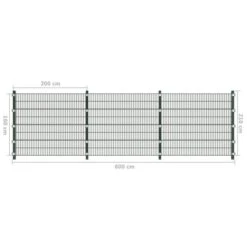 Panneau De Clôture Avec Poteaux 6 X 1,6 M Vert -Mobilier De Jardin Soldes panneau de cloture avec poteaux 6 x 1 6 m vert 8718475911647 1269601