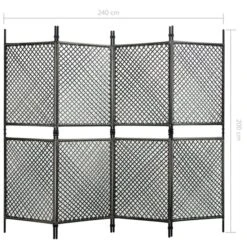 Panneau De Clôture Résine Tressée 2,4x2 M Anthracite -Mobilier De Jardin Soldes panneau de cloture resine tressee 2 4x2 m anthracite 3666722190039 1195251