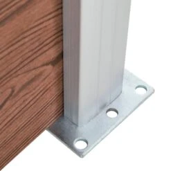 Panneau De Clôture WPC 95x(105-180) Cm Marron -Mobilier De Jardin Soldes panneau de cloture wpc 95x 105 180 cm marron 3666722178815 1219276