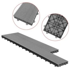 Panneau De Terrasse 34 Pcs Pour Spa WPC 255 X 210 Cm Gris -Mobilier De Jardin Soldes panneau de terrasse 34 pcs pour spa wpc 255 x 210 cm gris 8718475568612 1217127