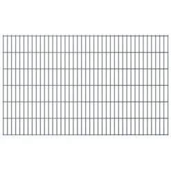 Panneaux De Clôture De Jardin 2D 2,008x1,23 M 12 M Total Gris