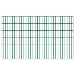 Panneaux De Clôture De Jardin 2D 2,008x1,23 M 38 M Total Vert