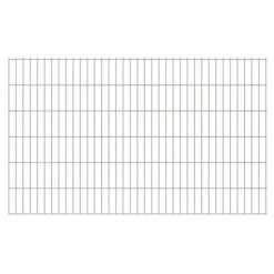 Panneaux De Clôture De Jardin 2D 2,008x1,23m 22 M Total Argenté