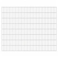 Panneaux De Clôture De Jardin 2D 2,008x1,63m 42 M Total Argenté