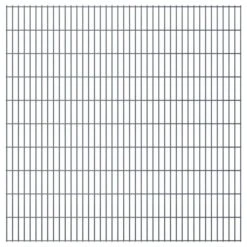 Panneaux De Clôture De Jardin 2D 2,008x2,03 M 14 M Total Gris