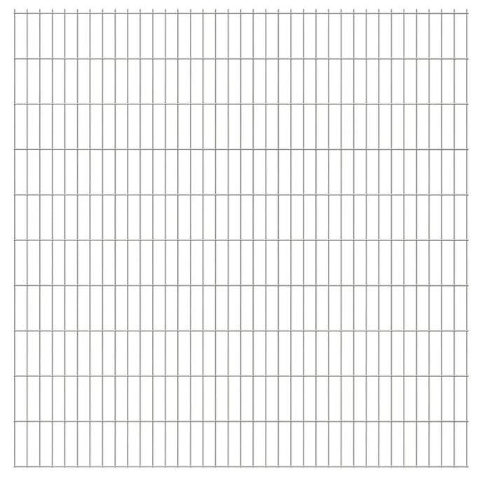 Panneaux De Clôture De Jardin 2D 2,008x2,03m 34 M Total Argenté 1 Panneaux De Clôture De Jardin 2D 2,008x2,03m 34 M Total Argenté