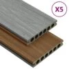 Panneaux De Terrasse Et Accessoires WPC Marron/gris 10 M² 2,2 M