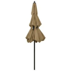 Parasol à 3 Niveaux Avec Mât En Aluminium Taupe 2,5 M -Mobilier De Jardin Soldes parasol a 3 niveaux avec mat en aluminium taupe 2 5 m 3666722353564 945640