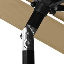 Parasol à 3 Niveaux Avec Mât En Aluminium Taupe 2,5 M -Mobilier De Jardin Soldes parasol a 3 niveaux avec mat en aluminium taupe 2 5 m 3666722353564 945641