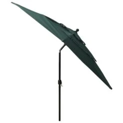 Parasol à 3 Niveaux Avec Mât En Aluminium Vert 2,5x2,5 M -Mobilier De Jardin Soldes parasol a 3 niveaux avec mat en aluminium vert 2 5x2 5 m 3666722413497 847437