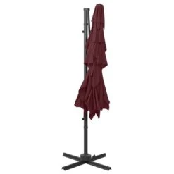 Parasol à 4 Niveaux Avec Mât En Aluminium Bordeaux 250x250 Cm -Mobilier De Jardin Soldes parasol a 4 niveaux avec mat en aluminium bordeaux 250x250 cm 3666722353977 944689