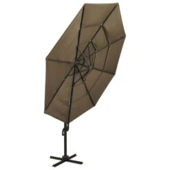 Parasol à 4 Niveaux Avec Mât En Aluminium Taupe 3x3 M 11 Parasol à 4 Niveaux Avec Mât En Aluminium Taupe 3x3 M -Mobilier De Jardin Soldes parasol a 4 niveaux avec mat en aluminium taupe 3x3 m 3666722353915 944738