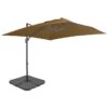 Parasol Avec Base Portable Taupe 3