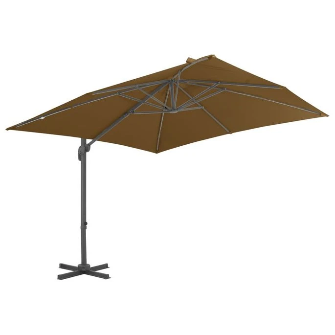 Parasol Avec Base Portable Taupe 3 4 Parasol Avec Base Portable Taupe 3 – Image 4
