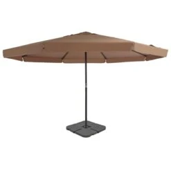 Parasol Avec Base Portable Taupe 5