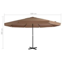 Parasol Avec Base Portable Taupe 5 -Mobilier De Jardin Soldes parasol avec base portable taupe 3666722883061 776030
