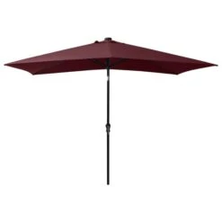 Parasol Avec LED Et Mât En Acier Rouge Bordeaux 2x3 M -Mobilier De Jardin Soldes parasol avec led et mat en acier rouge bordeaux 2x3 m 3666722354042 944619