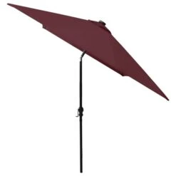 Parasol Avec LED Et Mât En Acier Rouge Bordeaux 2x3 M -Mobilier De Jardin Soldes parasol avec led et mat en acier rouge bordeaux 2x3 m 3666722354042 944621