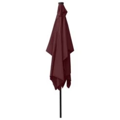 Parasol Avec LED Et Mât En Acier Rouge Bordeaux 2x3 M -Mobilier De Jardin Soldes parasol avec led et mat en acier rouge bordeaux 2x3 m 3666722354042 944622