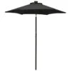 Parasol Avec Lumières LED Noir 200x211 Cm Aluminium