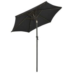 Parasol Avec Lumières LED Noir 200x211 Cm Aluminium 14 Parasol Avec Lumières LED Noir 200x211 Cm Aluminium -Mobilier De Jardin Soldes parasol avec lumieres led noir 200x211 cm aluminium 3666722354431 944220