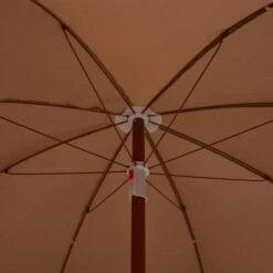 Parasol Avec Mât En Acier 180 Cm Taupe -Mobilier De Jardin Soldes parasol avec mat en acier 180 cm taupe 3666722322324 983545
