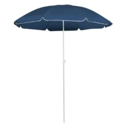 Parasol D'extérieur Avec Mât En Acier Bleu 180 Cm 2