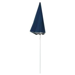 Parasol D'extérieur Avec Mât En Acier Bleu 180 Cm 2 -Mobilier De Jardin Soldes parasol d exterieur avec mat en acier bleu 180 cm 3666722352215 946822